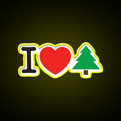 I Love Tree Hemp Inspired Green Leaf Led Neon Sign Rgb Color - LED neon sign view 7