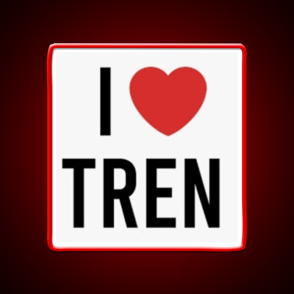 I Love Tren Steroids Bodybuilding Gym Fitness Led Neon Sign Rgb Color