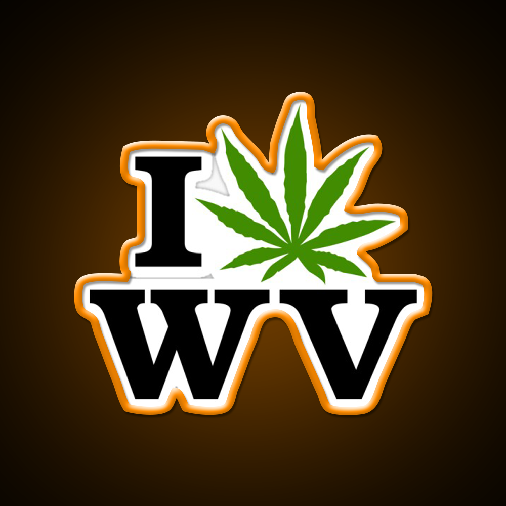 I Love West Virginia Weed Hemp Inspired Green Leaf Led Neon Sign Rgb Color - LED neon sign view 6