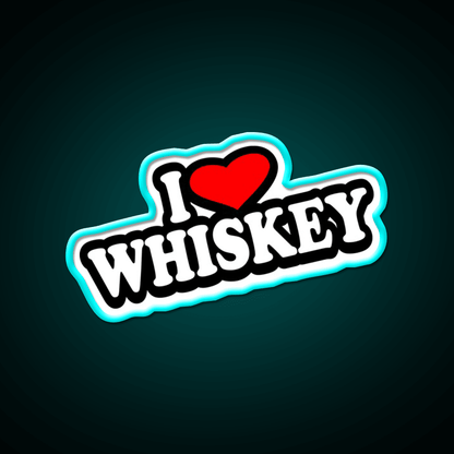 I Love Whiskey Drink Bar Led Neon Sign Rgb Color - Shineneon