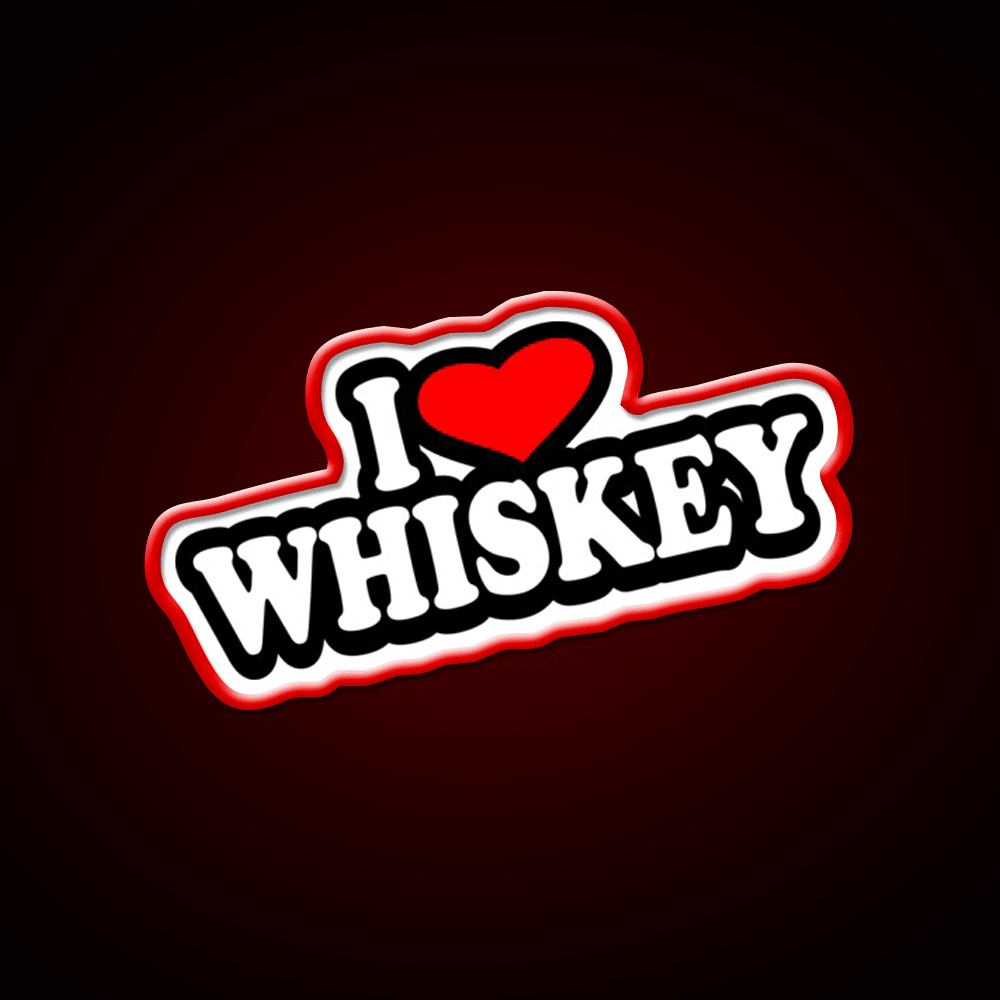 I Love Whiskey Drink Bar Led Neon Sign Rgb Color - Shineneon