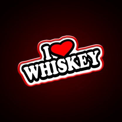 I Love Whiskey Drink Bar Led Neon Sign Rgb Color - Shineneon