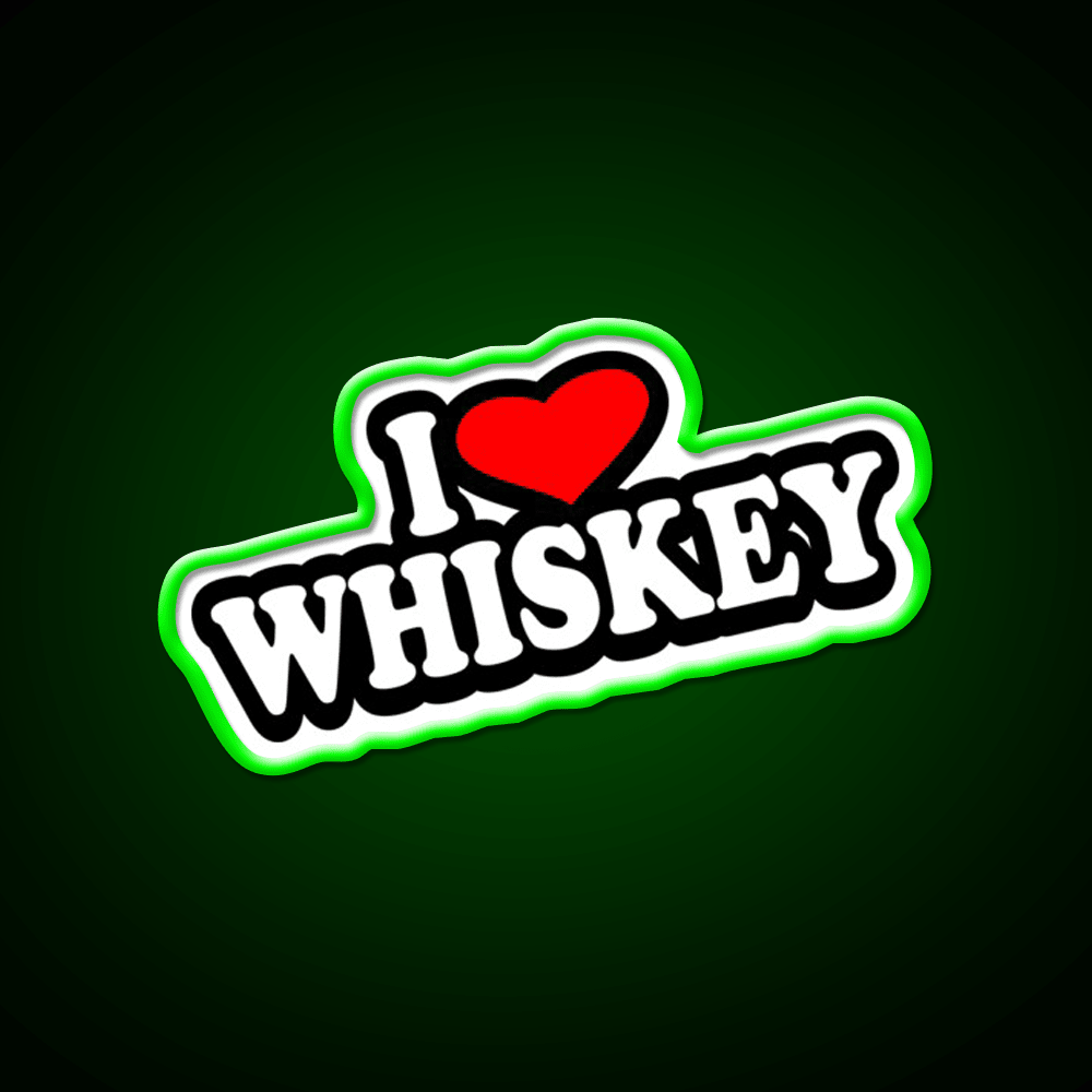 I Love Whiskey Drink Bar Led Neon Sign Rgb Color - Shineneon