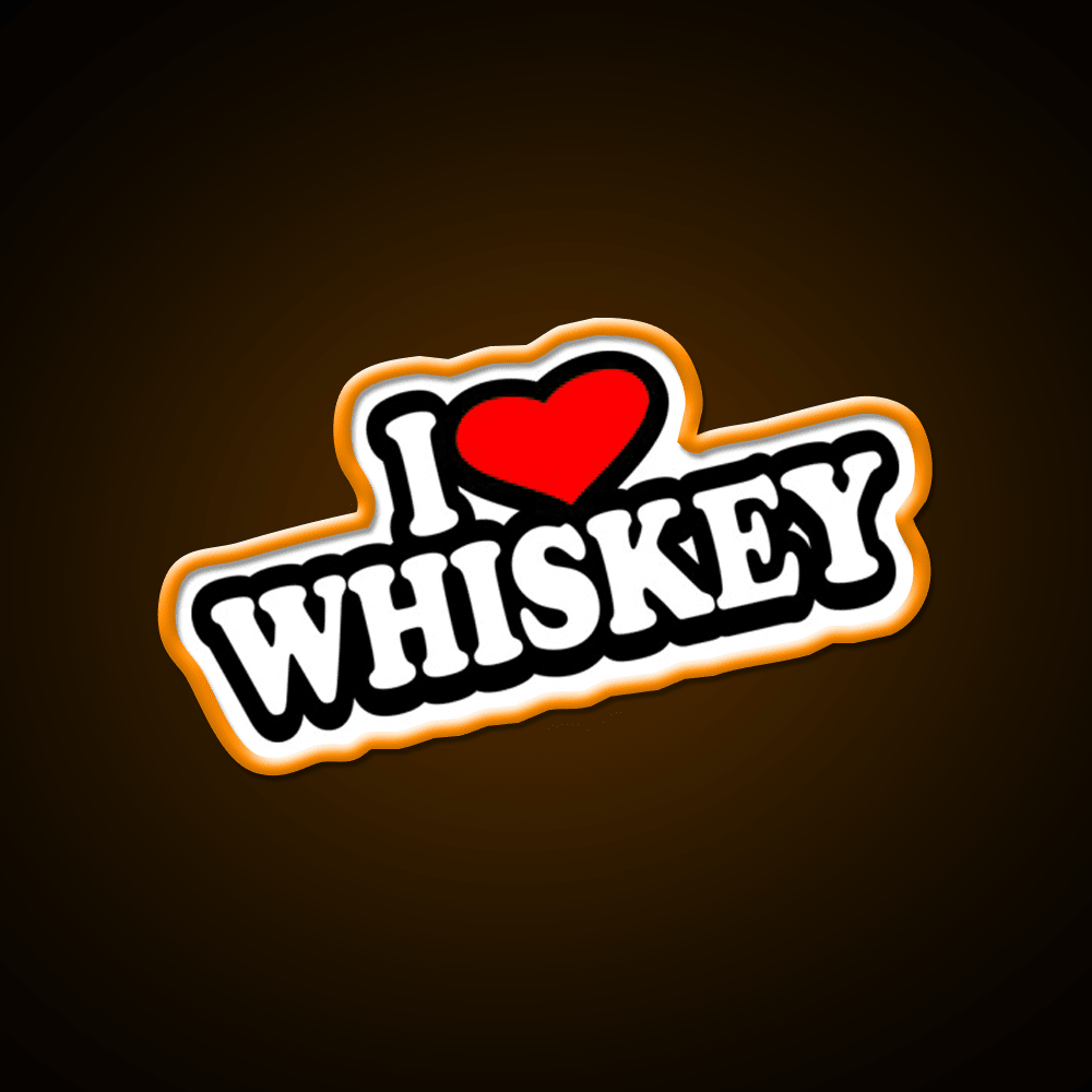 I Love Whiskey Drink Bar Led Neon Sign Rgb Color - Shineneon