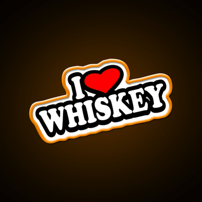 I Love Whiskey Drink Bar Led Neon Sign Rgb Color - Shineneon