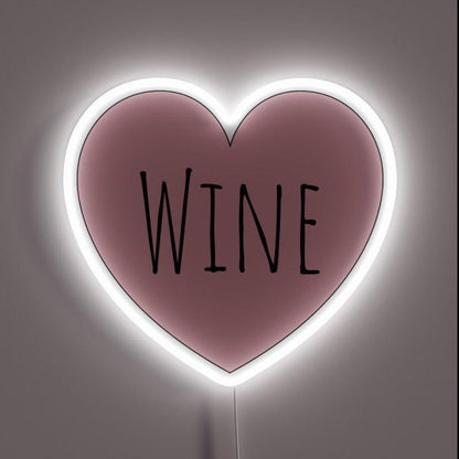 I Love Wine Heart Rgb Led Neon Sign Bar Decor - Shineneon