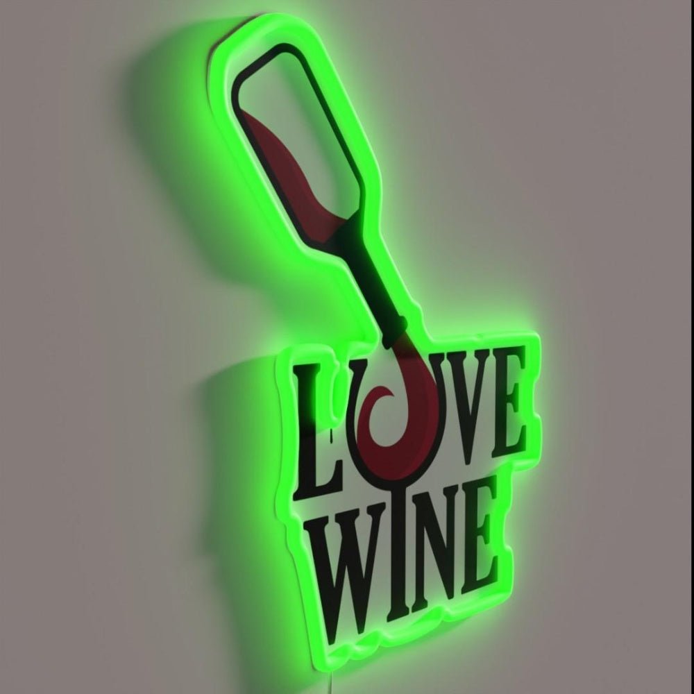 I Love Wine Rgb Led Neon Sign - Shineneon