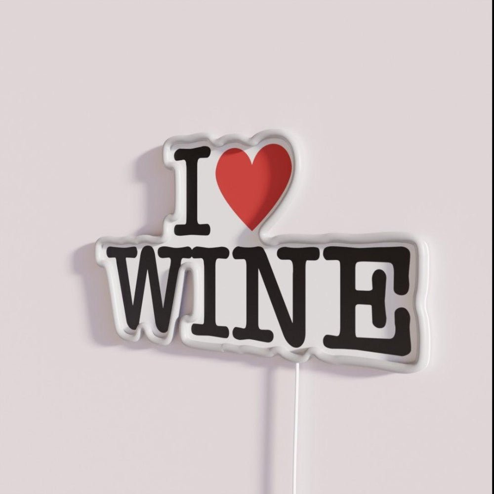 I Love Wine Rgb Led Neon Sign Bar Art - Shineneon