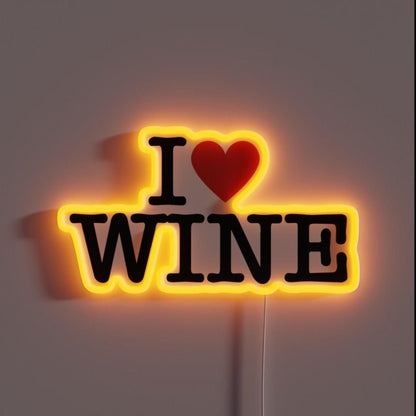 I Love Wine Rgb Led Neon Sign Bar Art - Shineneon