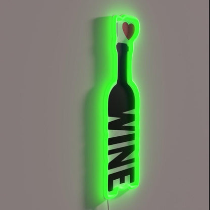 I Love Wine Rgb Led Neon Sign Bar Art Neon Sign - Shineneon