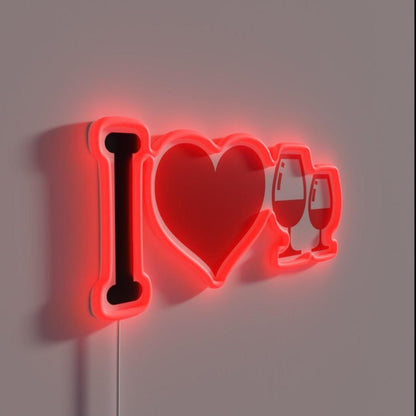 I Love Wine Rgb Led Neon Sign Bar Decor - Shineneon