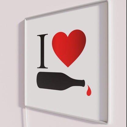 I Love Wine Rgb Led Neon Sign Bar Uv Printed Decor - Shineneon