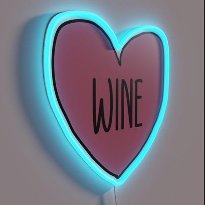 I Love Wine Rgb Led Neon Sign Restaurant Wall Art - Shineneon