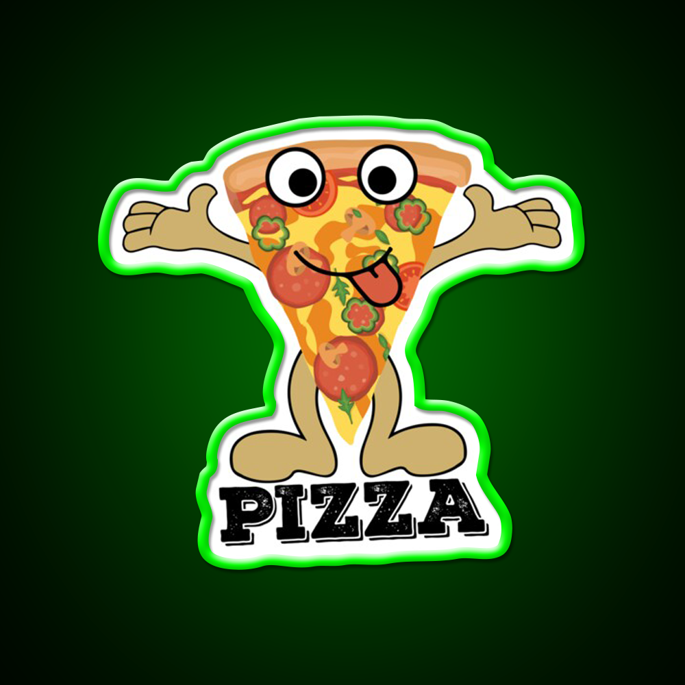 I Love With Pizza Love Fast Food Peace Led Neon Sign For Burger Place Rgb Color