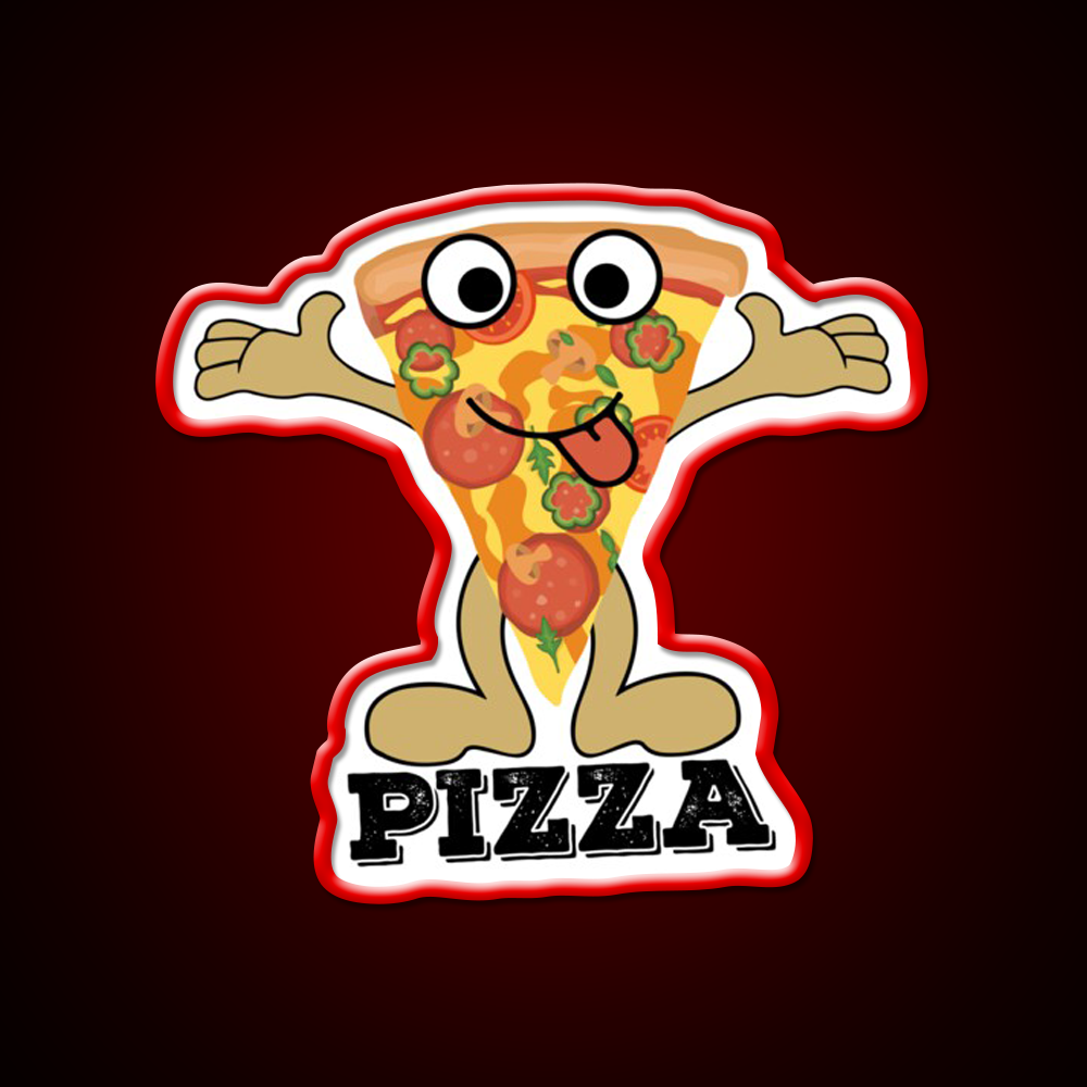 I Love With Pizza Love Fast Food Peace Led Neon Sign For Burger Place Rgb Color