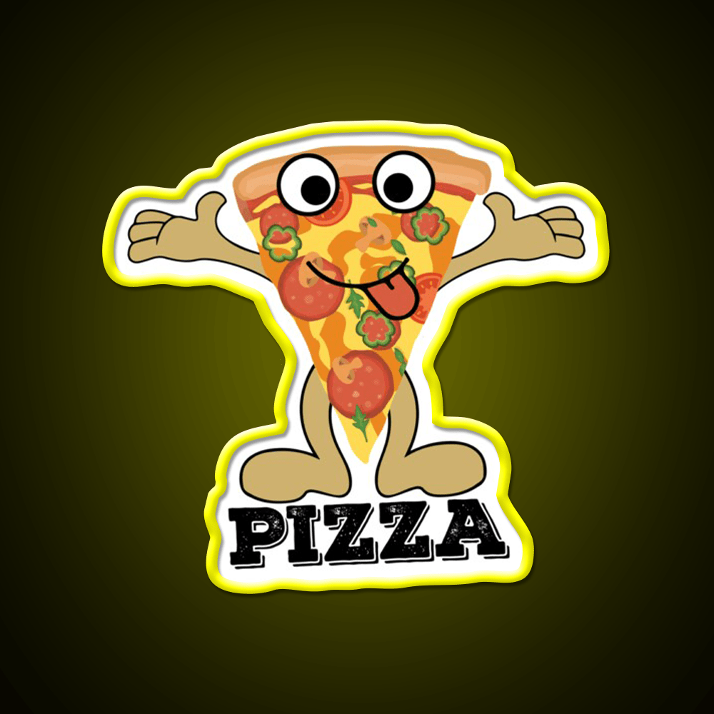 I Love With Pizza Love Fast Food Peace Led Neon Sign For Burger Place Rgb Color - Shineneon