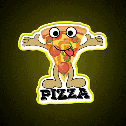 I Love With Pizza Love Fast Food Peace Led Neon Sign For Burger Place Rgb Color