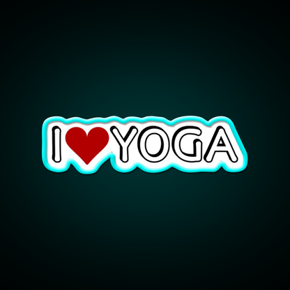 I Love Yoga Led Neon Sign For Wellness Space Rgb Color