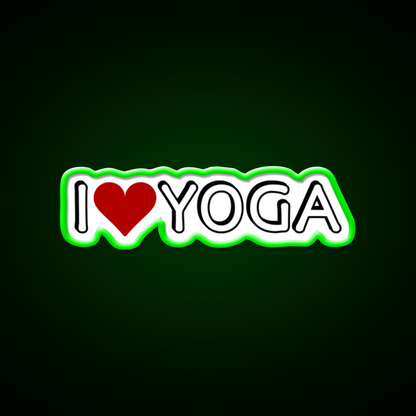 I Love Yoga Led Neon Sign For Wellness Space Rgb Color
