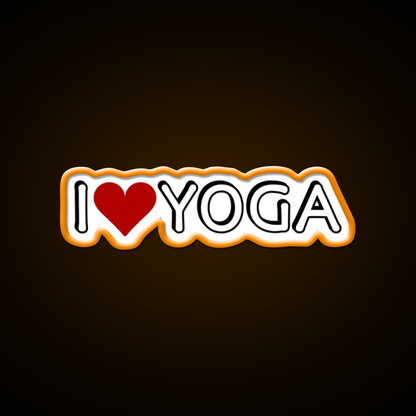 I Love Yoga Led Neon Sign For Wellness Space Rgb Color