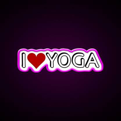 I Love Yoga Led Neon Sign For Wellness Space Rgb Color