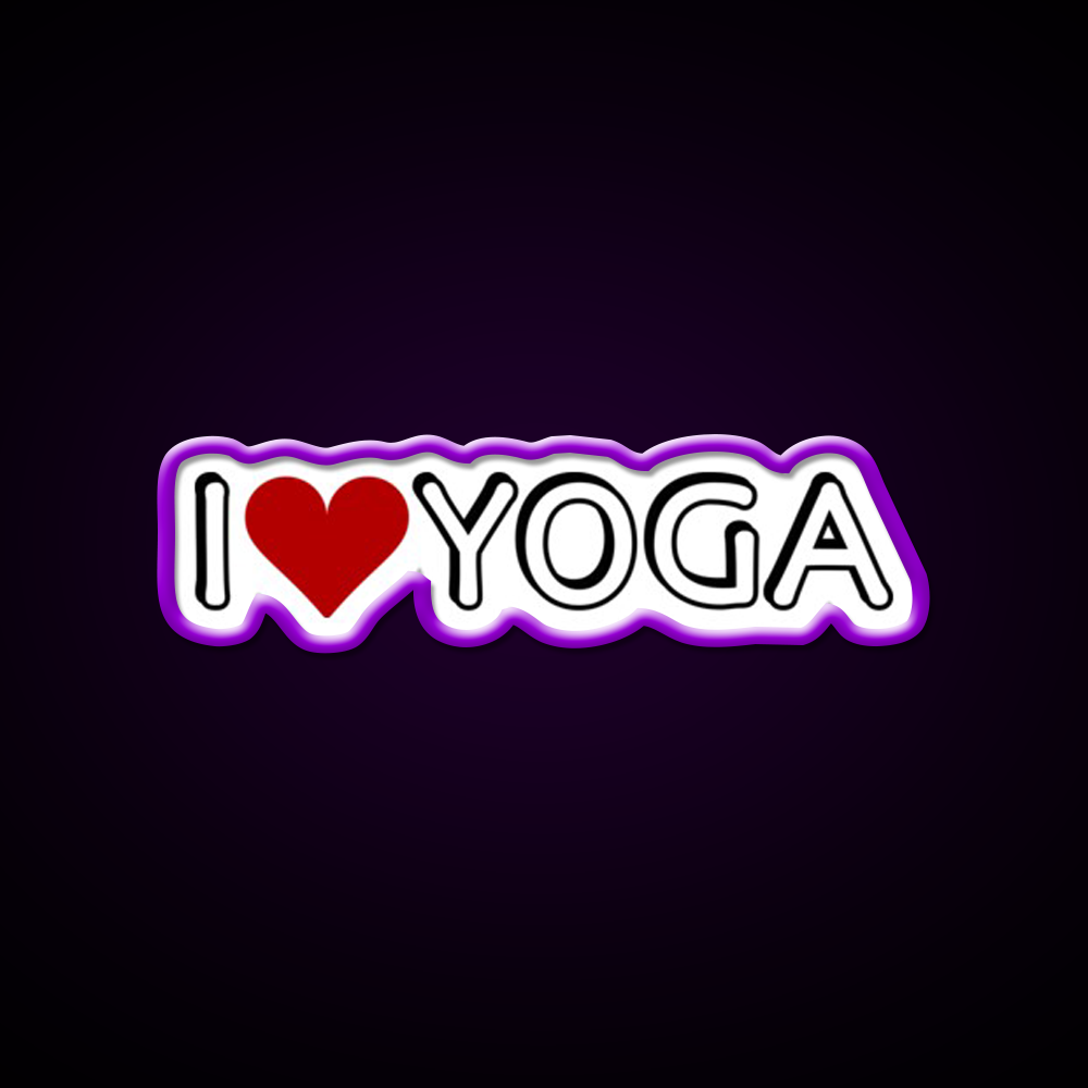 I Love Yoga Led Neon Sign For Wellness Space Rgb Color