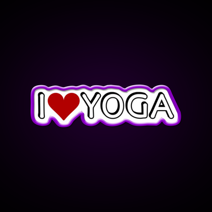 I Love Yoga Led Neon Sign For Wellness Space Rgb Color