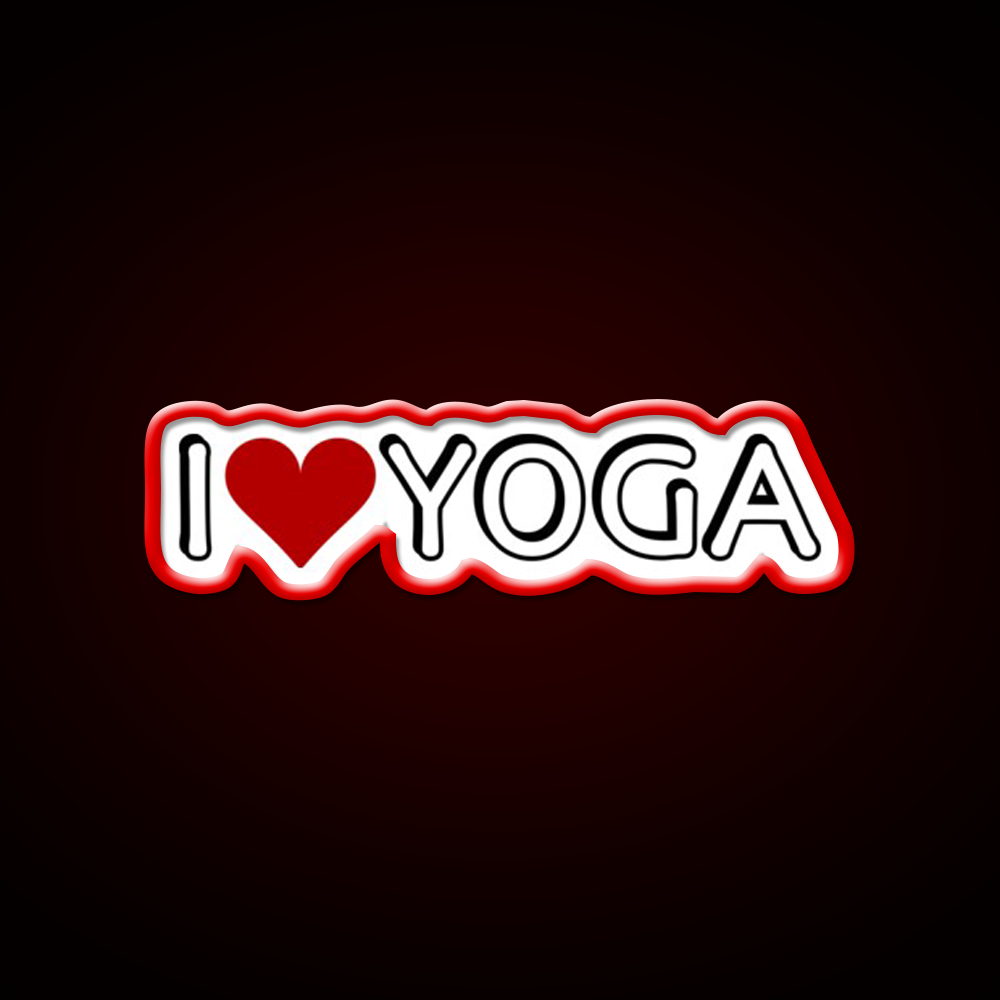 I Love Yoga Led Neon Sign For Wellness Space Rgb Color