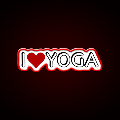 I Love Yoga Led Neon Sign For Wellness Space Rgb Color