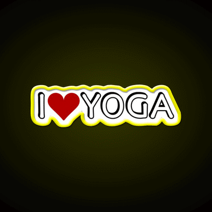 I Love Yoga Led Neon Sign For Wellness Space Rgb Color