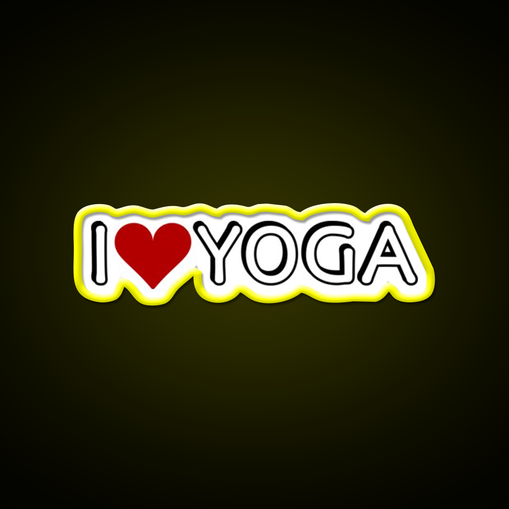 I Love Yoga Led Neon Sign For Wellness Space Rgb Color