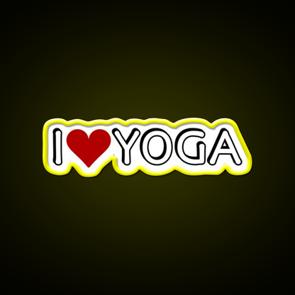 I Love Yoga Led Neon Sign For Wellness Space Rgb Color