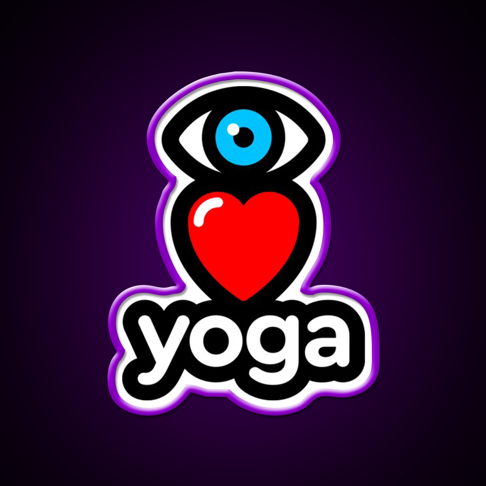 I Love Yoga Led Neon Sign For Wellness Space Yoga Studio Rgb Color