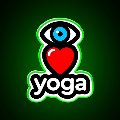 I Love Yoga Led Neon Sign For Wellness Space Yoga Studio Rgb Color - Shineneon