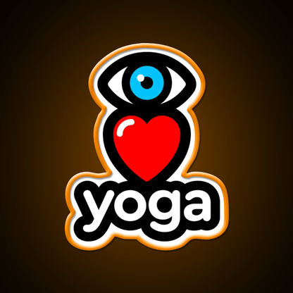 I Love Yoga Led Neon Sign For Wellness Space Yoga Studio Rgb Color - Shineneon
