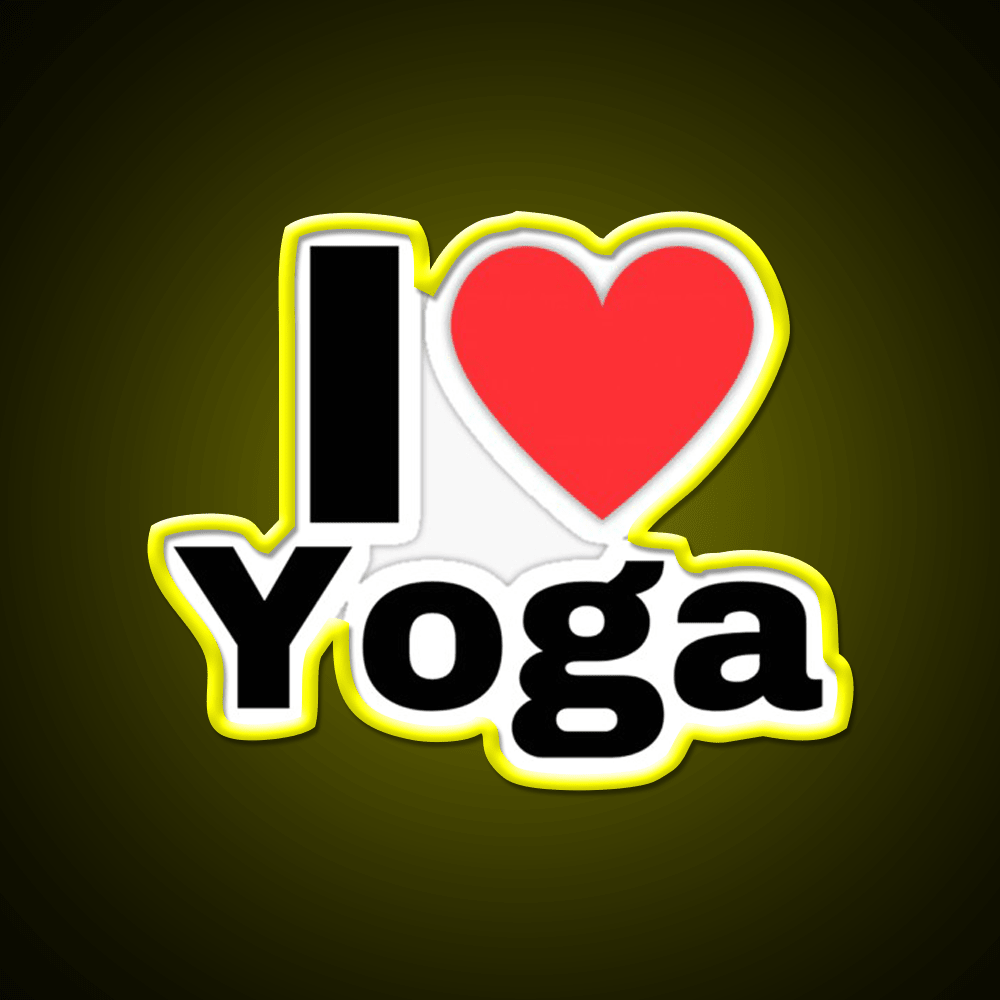 I Love Yoga Minimalist Yoga Led Neon Sign For Wellness Space Rgb Color - Shineneon