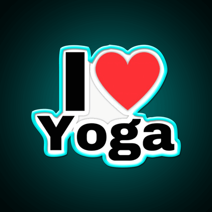 I Love Yoga Minimalist Yoga Led Neon Sign For Wellness Space Rgb Color - Shineneon