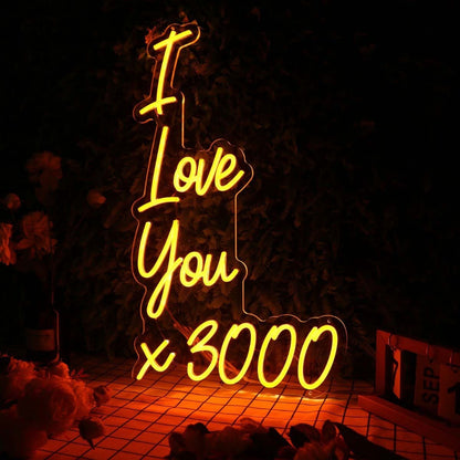 I Love You 3000 Orange Led Neon Sign | Shineneon