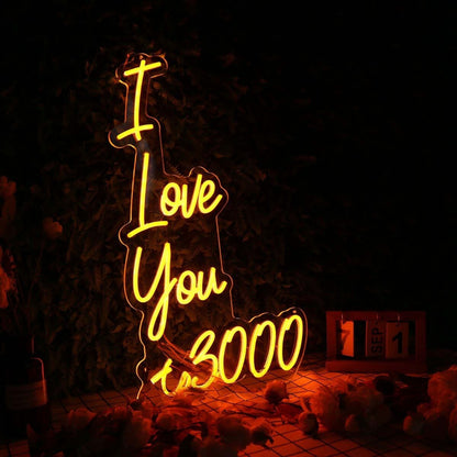 I Love You 3000 Orange Led Neon Sign | Shineneon