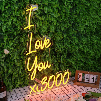 I Love You 3000 Orange Led Neon Sign - Shineneon
