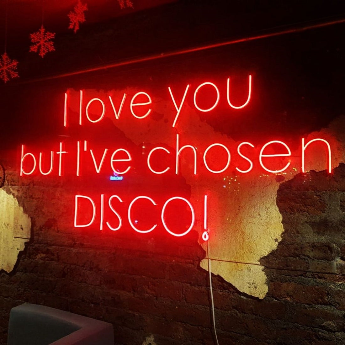 I Love You But Ive Chosen Disco Led Sign Business Neon Sign