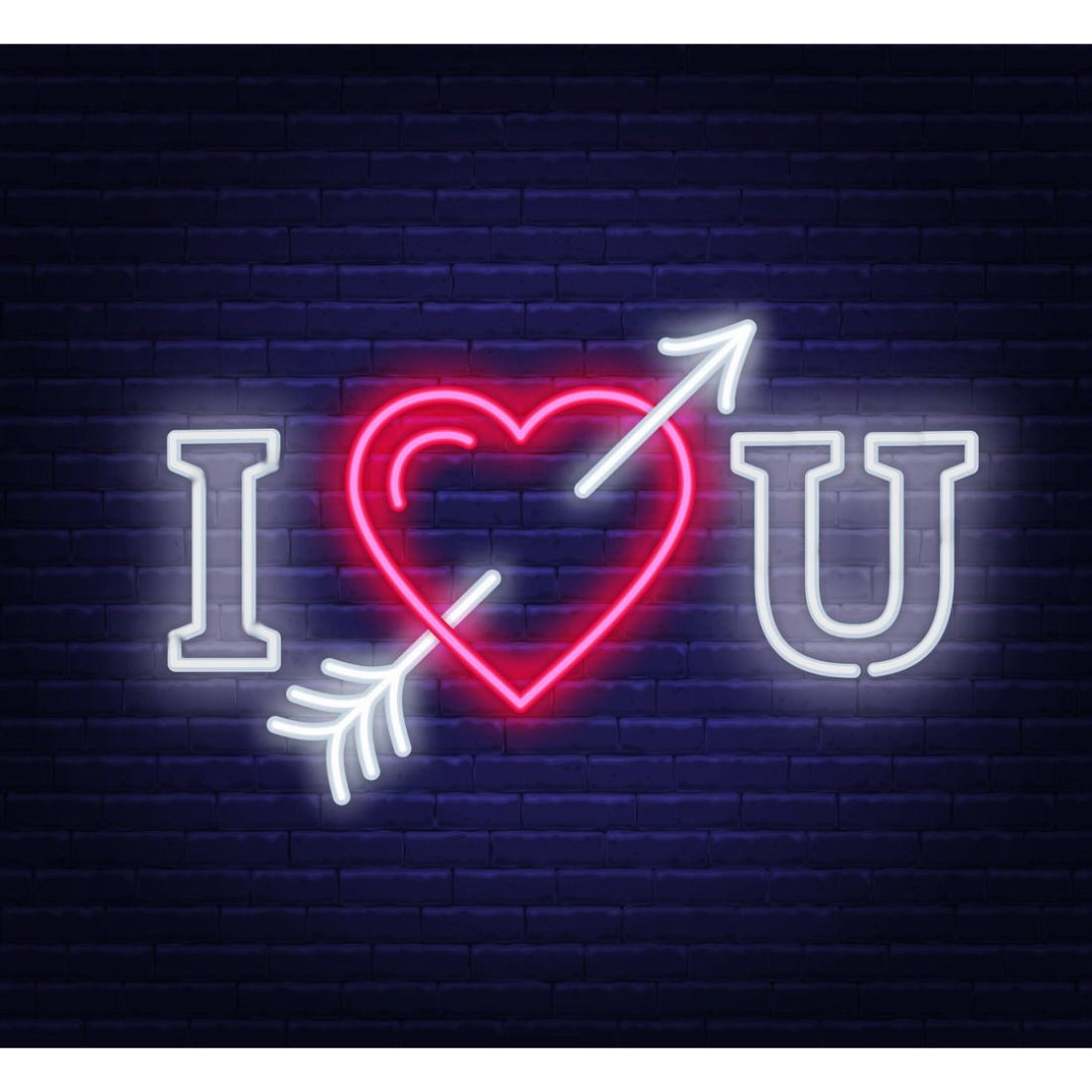 I Love You Heart Arrow Led Sign Business Neon Sign