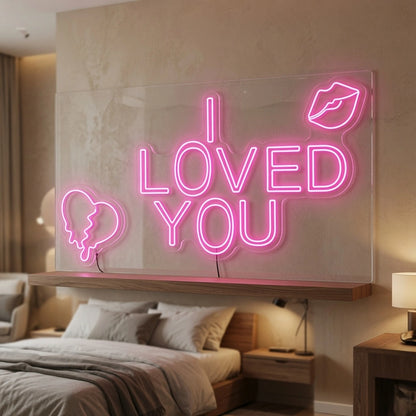 I Love You LED Neon Sign Bedroom Wall Art - 03 Real Lifestyle Scene