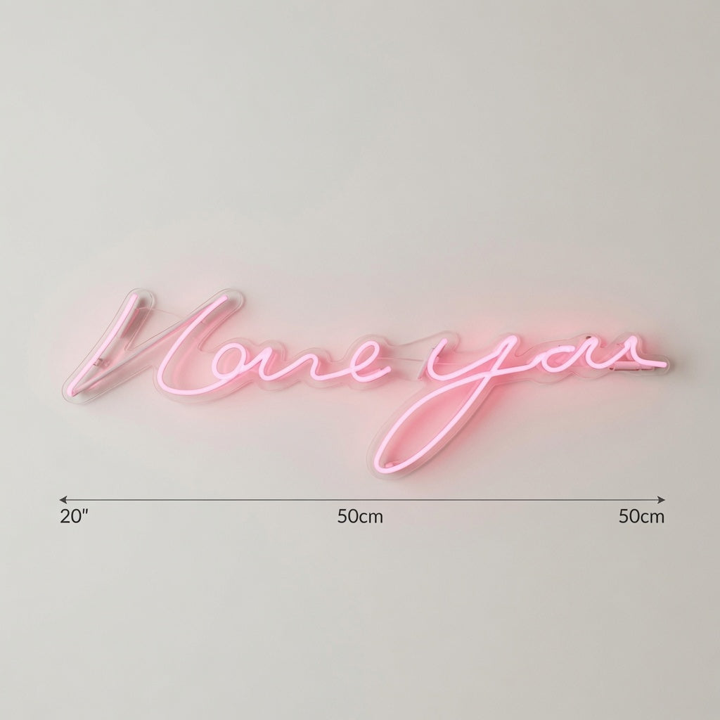 I Love You LED Neon Sign Home Decor - 04 Size Image
