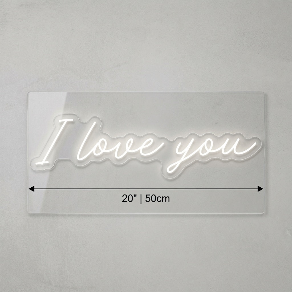 I Love You LED Neon Sign Home Wall Art - 04 Size Image