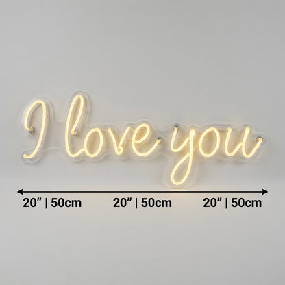 I Love You LED Neon Sign Living Room Decor - 04 Size Image