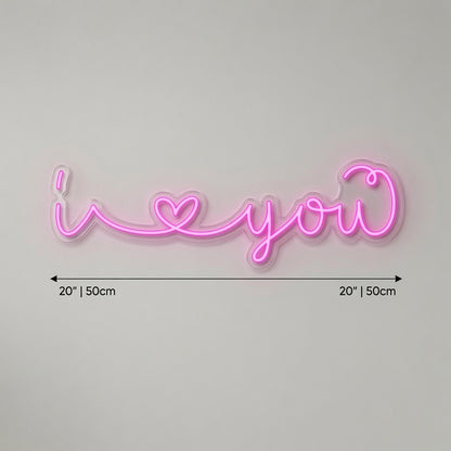 I Love You LED Neon Sign Wall Art Wall Neon Sign - 04 Size Image