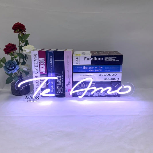 I Love You Neon Sign Te Amo Spanish Led Sign Business Neon Sign