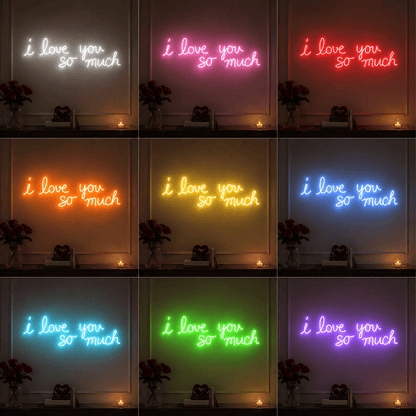 I Love You So Much Wall Decor LED Neon Sign - Shineneon