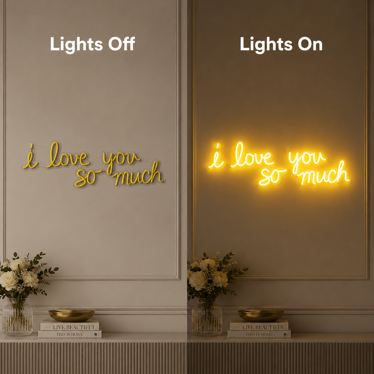 I Love You So Much Wall Decor LED Neon Sign - Shineneon